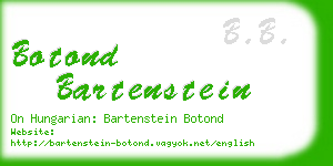 botond bartenstein business card